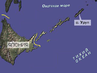 Остров уруп карта